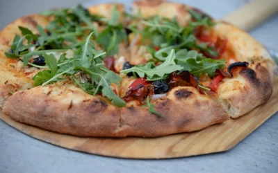 Gluten free pizza dough with roasted flaxseed